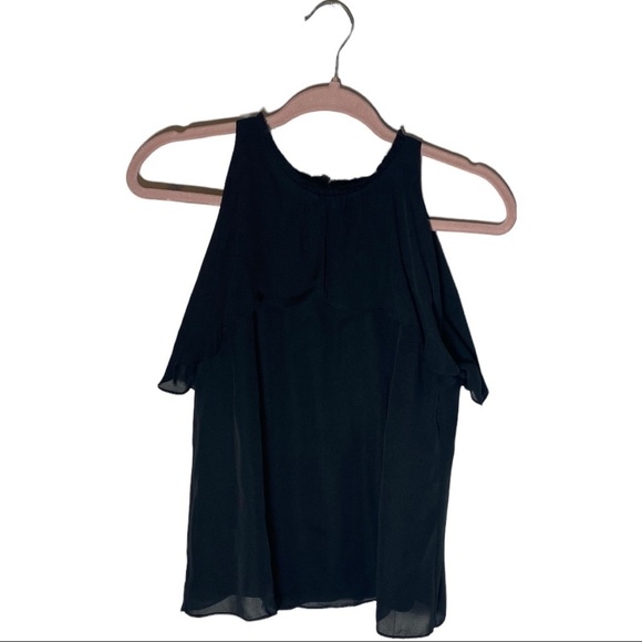 alice+olivia Cabot Cold-Shoulder Ruffle Silk Top - Picture 4 of 6